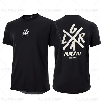 Loose Rider-Cycling Sweatshirt for Men, Short Sleeve, Enduro Motocross, BMX, Sweat-Wicking, Wet, New