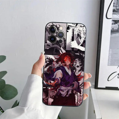 Demon-Slayer Tanjiro Anime Phone Case for iPhone 11 15 Pro Max Case 14 Plus 13 Pro 12 11 X XR 7 8 SE Soft Cover Kimetsu No Yaiba