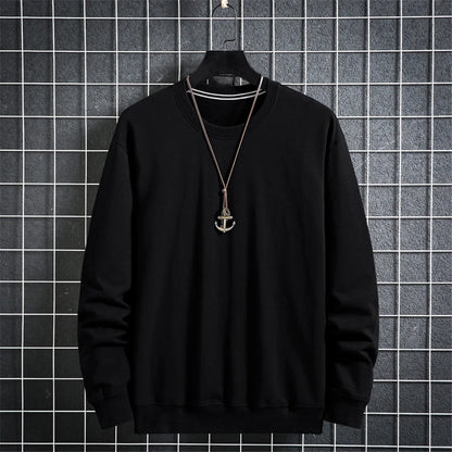 Solid Color Sweatshirts Men 10XL Plus Size Sweatshirt Spring Autumn Tracksuit Men Solid Pullover Big Size 10XL