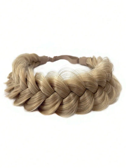 1pcs Hand Knit Braid Hair Twist Headband Synthetic Braids Elastic Adjustable Hairpiece Hair Accessories for Women Girls Festival