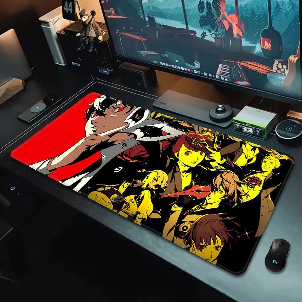 Game Persona P5 Mousepad HD Printing Computer Gamers Locking Edge Non-slip Mouse Pad XXL90x40cm Keyboard PC Desk Pad