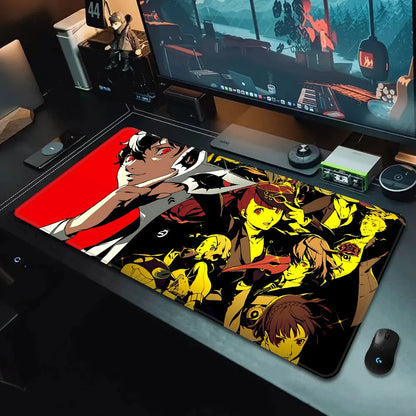 Game Persona P5 Mousepad HD Printing Computer Gamers Locking Edge Non-slip Mouse Pad XXL90x40cm Keyboard PC Desk Pad