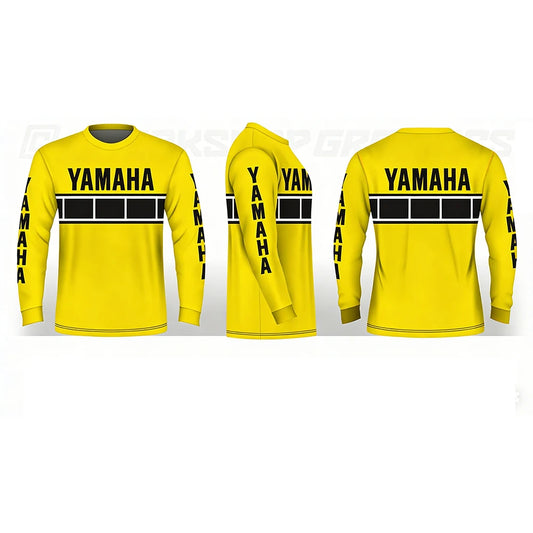 2026 Summer New MXGP Yellow Yamaha Fashion Casual Long Sleeved Men Women Racing Oversized Breathable Quick Drying Sports Shirt