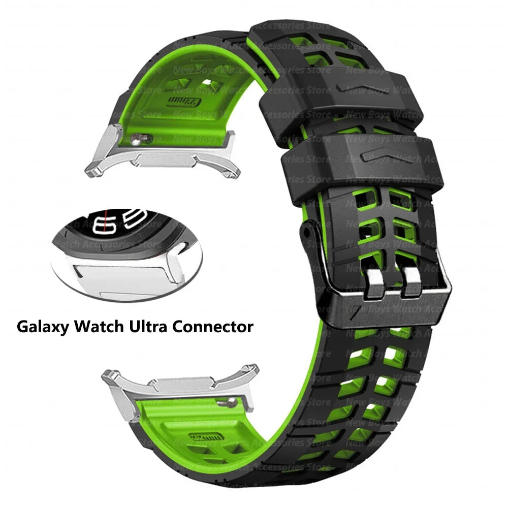 Silicone Band for Samsung Galaxy Watch Ultra 47mm Galaxy ULTRA 47MM No Gaps Quick Fit Sport Bracelet Curved End ultra 47 Strap