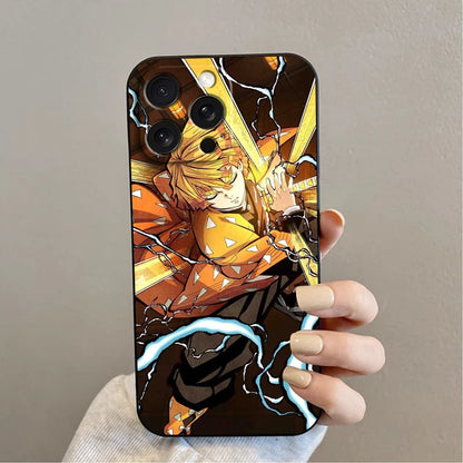 Anime D-Demon S-Slayer Self For Apple iPhone 16 15 14 13 12 11 XS XR X Pro Max Plus Mini Black Funda Phone Case