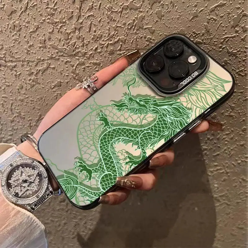 Chinese Dragon Pattern Matte Laser Case For Samsung A54 Cases Galaxy A15 A35 A55 A34 A33 A53 S24 Ultra S23 S22 Plus S21 FE Cover