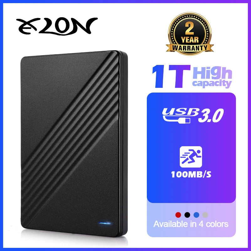 Portable External HD 1TB External Hard Drive HDD 500GB 250GB Memory USB 3.0 High Speed Flash Drive For Laptop PC MacBook PS4 PS5 by XLON