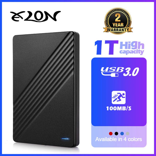 Portable External HD 1TB External Hard Drive HDD 500GB 250GB Memory USB 3.0 High Speed Flash Drive For Laptop PC MacBook PS4 PS5 by XLON