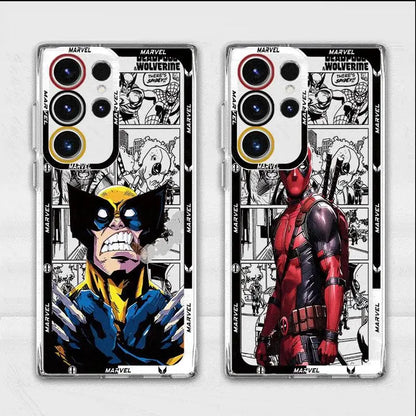 Deadpooll And Wolverinee Clear Phone Case for Samsung Galaxy S24 Ultra S23 S22 S21 10 Plus S20 FE Note 20Ultra Cover