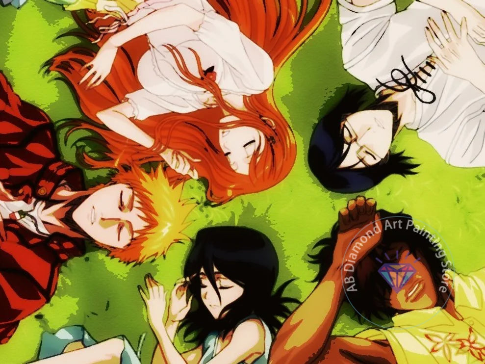 B-Bleach Anime Diamond Painting Kit 5D DIY Diamond Embroidery Handmade Art Children's Exquisite Gift Crafts Home Decoration