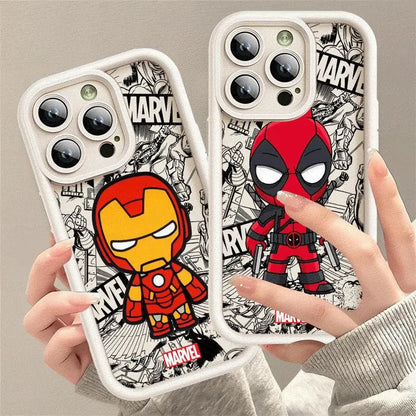 Cartoon Marvel Groot Spiderman Phone Case for Apple iPhone 16 13 15 Pro Max 14 13 Pro 11 12 14Plus 15Plus Soft TPU