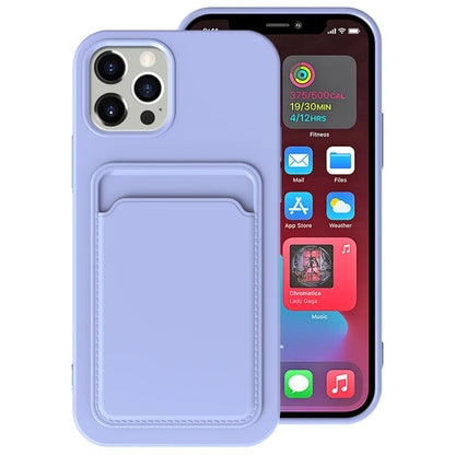 Push Card Slot Matte Soft TPU Bumper Case For iPhone 16 15 14 13 12 11 Pro Max Plus Mini X XS XR Max Shockproof Wallet Cover