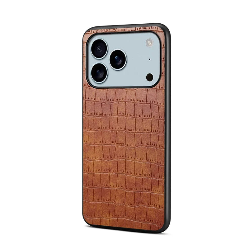For iPhone 17 Air 17Pro Max Luxury PU Leather Phone Back Case Cover for iPhone 17 17Air 17 Pro Max Shockproof Bumper Coque