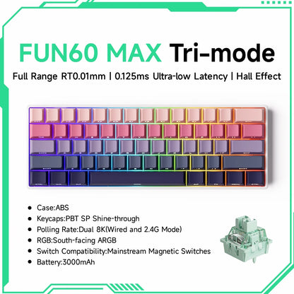 AKKO MonsGeek FUN60 magnetic switch keyboard, ARGB