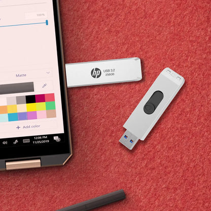 HP USB3.2 Flash Drive 256GB 128GB 64GB 32GB High Speed Sticks External Storage Metal Pen Drive Creative Personality Car Music