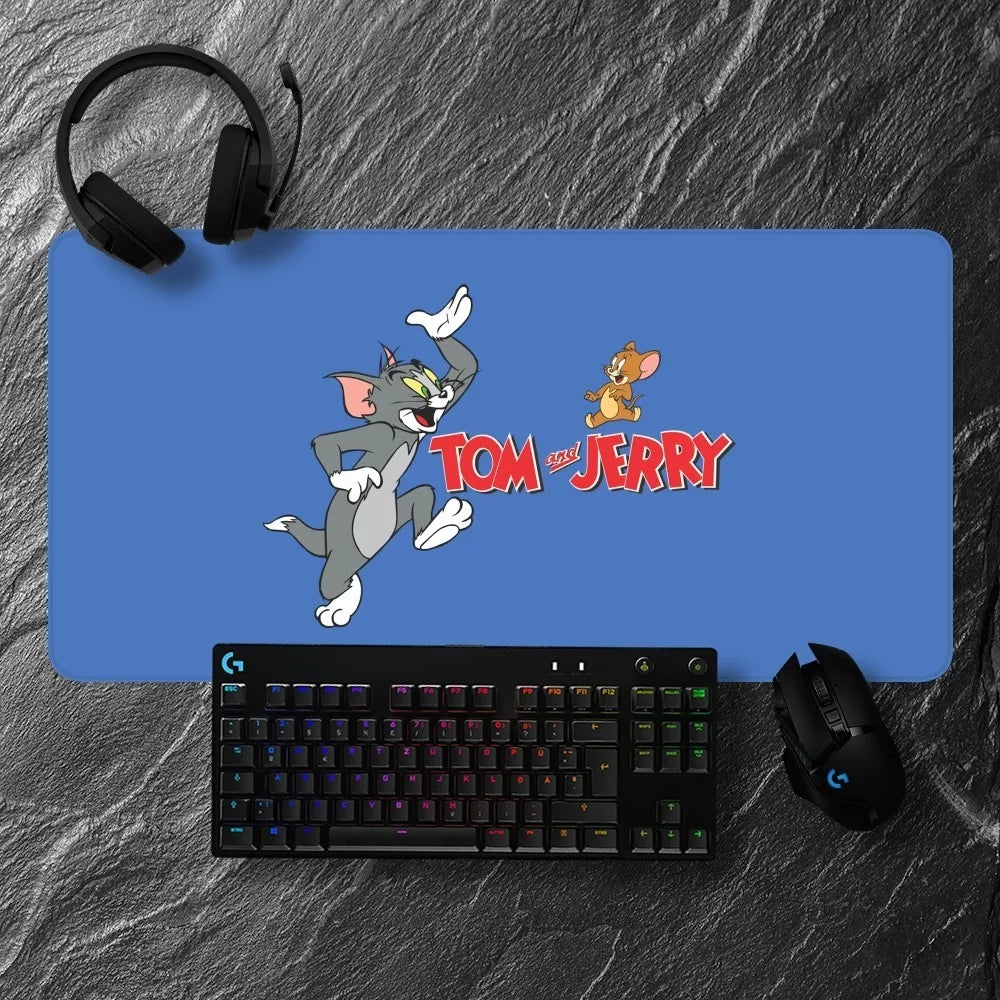 Cartoon Toms and J-Jerry Mousepad Non-slip Lockedge Office Student Gaming Thickened Large Writing Pad Cushion