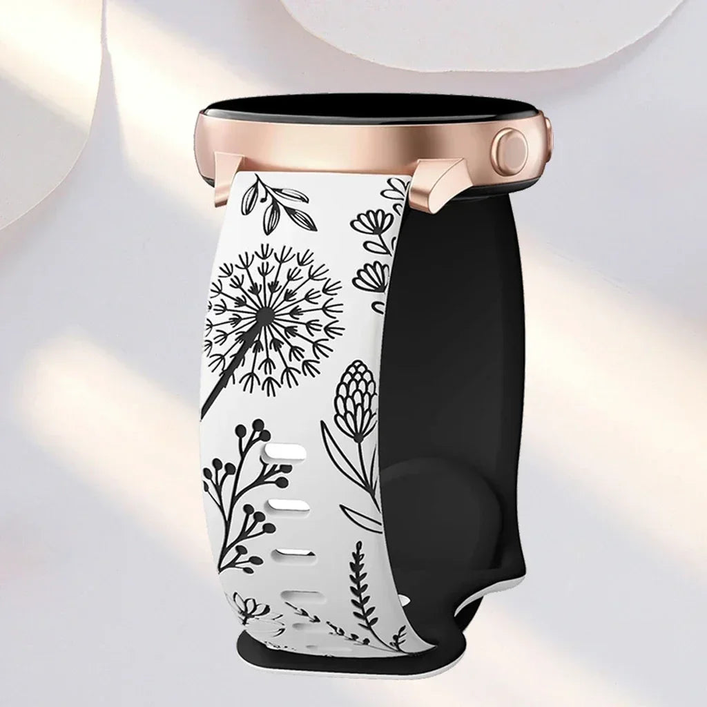 NEW Silicone Strap For Galaxy Watch 4/5/6/7 20mm 44 45mm 5 Pro 40mm Two-Tone Dandelion Band for correa Galaxy Watch 6 classic