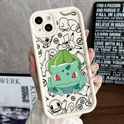 Anime iPhone 15 14 13 12 11 Mini XS XR X 8 7 Pro Max Plus Soft Eye Ladder Phone Case