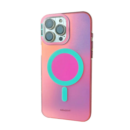 Luxury Fashion Matte Color Changing Magsafe Phone Cases for iPhone 17 Air 16 15 Pro Max 14 13 Magnetic Wireless Charge Cover