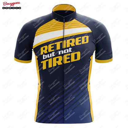 Men’s Short Sleeve Reflective MTB Cycling Jersey - Perfect for Retirement Plan enthusiasts, this Pro Team Downhill Mountain Bicycle Clothing is ideal for Summer rides