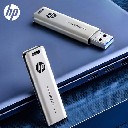 HP USB3.2 Flash Drive High Speed X796W Metal Pendrive 32GB 64GB 128GB 256GB U-disk for Computer Office Mobile Phone