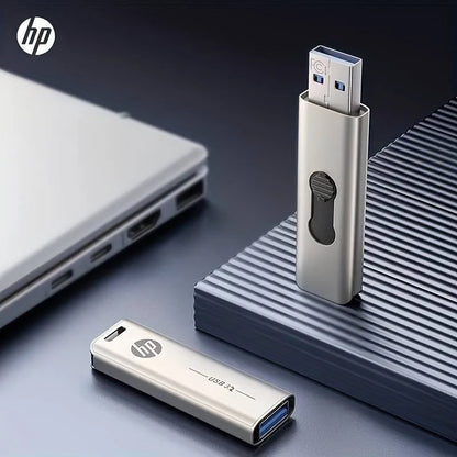 HP USB3.2 Flash Drive High Speed X796W Metal Pendrive 32GB 64GB 128GB 256GB U-disk for Computer Office Mobile Phone