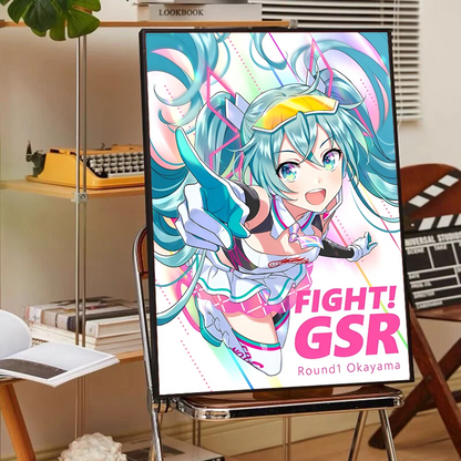 H-HATSUNE M-MIKU Poster Self-adhesive Art Poster Whitepaper Prints Posters Artwork Home Decor
