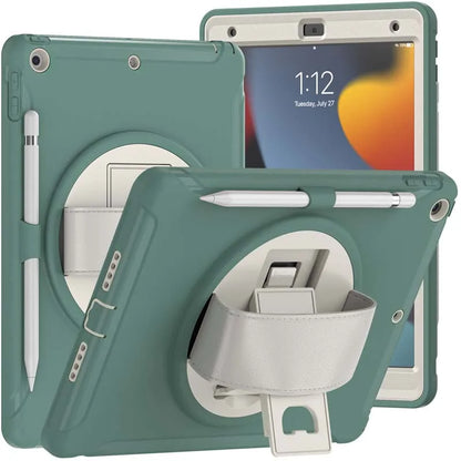 360 Degree Rotate Stand Case For iPad 9 8 7 7th 8th 9th Generation 10.2 inch Drop Resistance Cover with Pencil Holder Hand Strap
