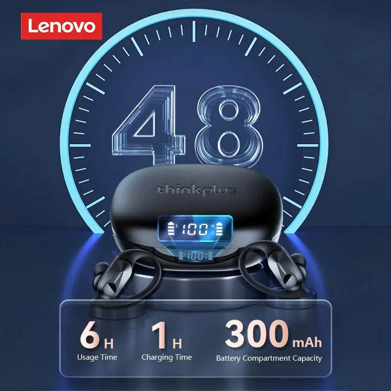 Lenovo LP75 Bluetooth 5,3 auriculares TWS deporte inalámbrico auriculares LED pantalla Digital estéreo HiFi reducción de ruido auriculares para juegos