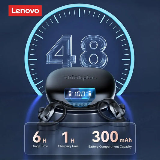Lenovo LP75 Bluetooth 5,3 auriculares TWS deporte inalámbrico auriculares LED pantalla Digital estéreo HiFi reducción de ruido auriculares para juegos