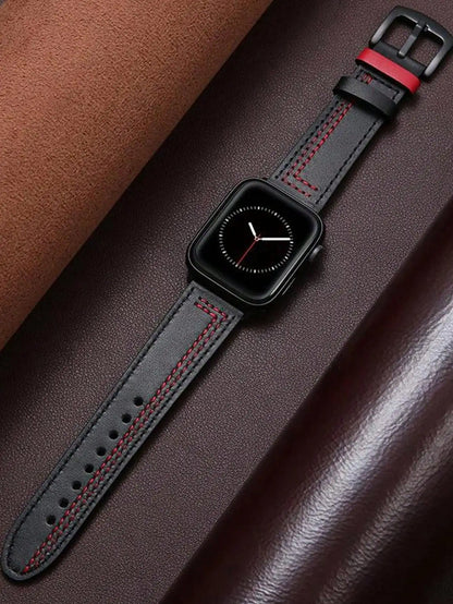 Leather Watchband for Apple Watch Series 9 8 7 6 SE 5 4 3 2 1 Durable Design Strap for iWatch Band 40mm 42mm 44mm 45mm 49mm 38mm