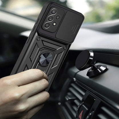 Slide Camera Lens Case For Samsung Galaxy S24 S23 S22 Ultra S21 S20 A53 A13 A23 A33 A73 M13 23 33 53 F23 F62 Bumpers Armor Cover