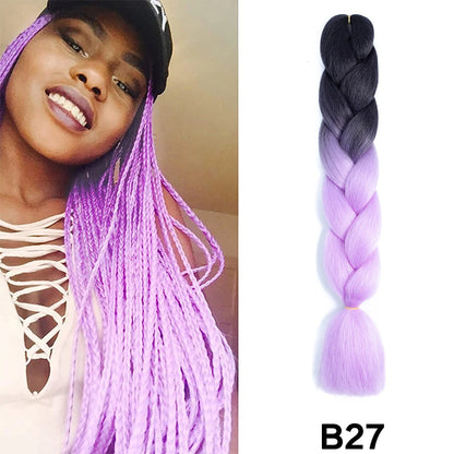 Jumbo Braiding Hair Synthetic Crochet Braids Hair Knotless Braids For Box Braids Senegales Tribal Braids Yaki Hair Extensions