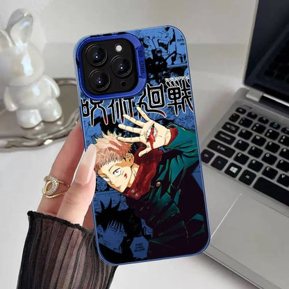 Yuji’s Aura Shield: Multicolor Laser Shockproof Case for iPhone
