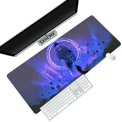Gaming Mouse Pad Anime Solo Leveling Large Desk Mat XXL Computer Accessories Mousepad 900x400 Stitch Edge Rubber Keyboard Mat