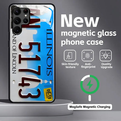 License Plate Magnetic Case for Samsung Galaxy