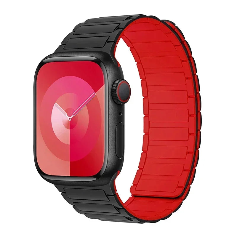 Magnetic Sports Band for Apple Watch Ultra 2 49mm 45mm 44mm 42mm 38 40 41mm Silicone Strap for IWatch Series Ultra 2 9 8 7 6 5 4