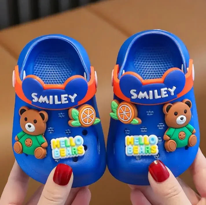 2024 Summer Baby Girl Sandals Cute Cartoon Slippers Newborn Infant Indoor Bath Anti-slip Shoes Baby Boy Beach Sandals