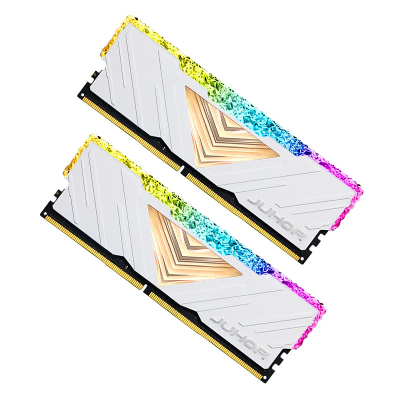 JUHOR computer Ram RGB DDR4 8GBX2 16GBX2 3200MHz  3600MHz Kit Dual channel Stunning Desktop memory Ram