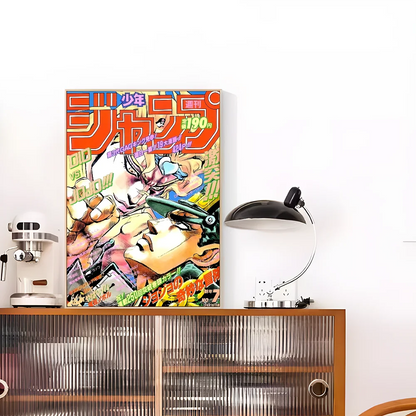Anime JoJo Bizarre Adventure Retro  Self-adhesive Art Poster Whitepaper Sticker DIY Room Bar Cafe Wall Decor