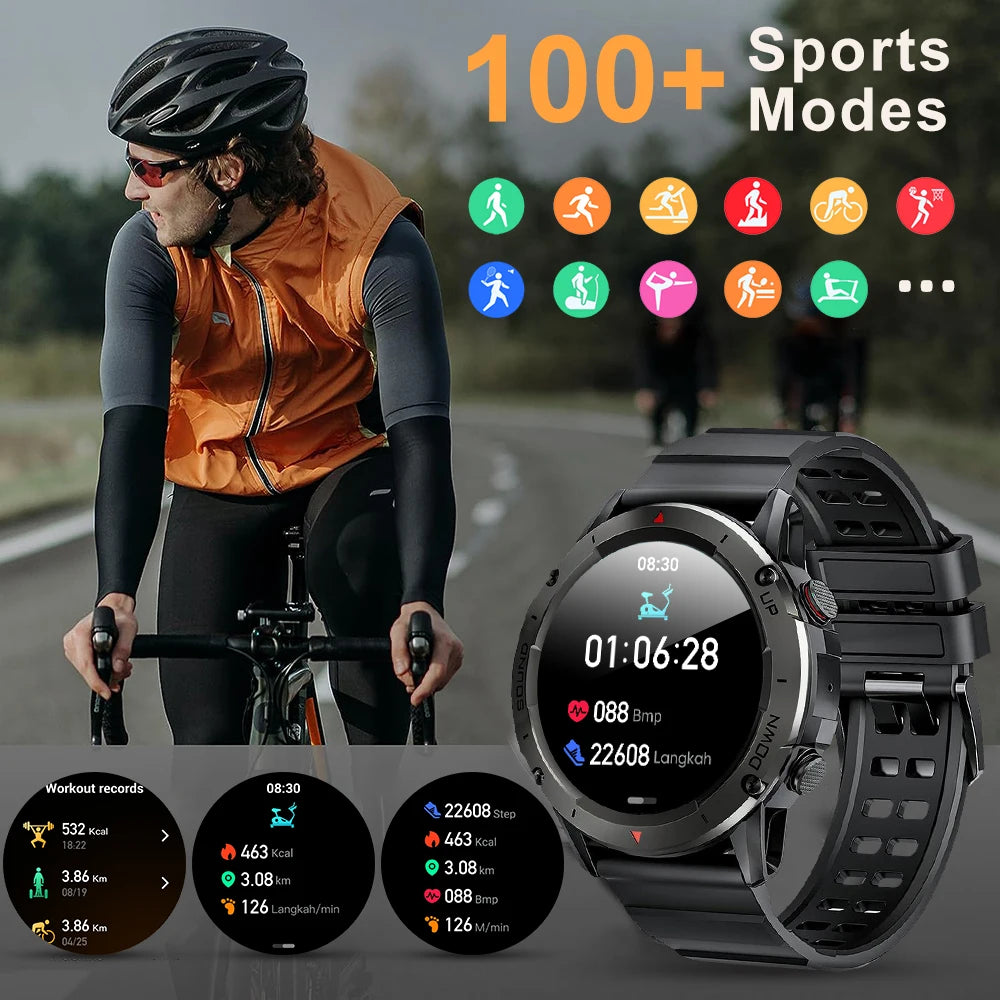 MELANDA 1.39 Inch HD Bluetooth Call Smart Watch Men IP68 Waterproof Sports Fitness Tracker Men Smartwatch For IOS Android NX9