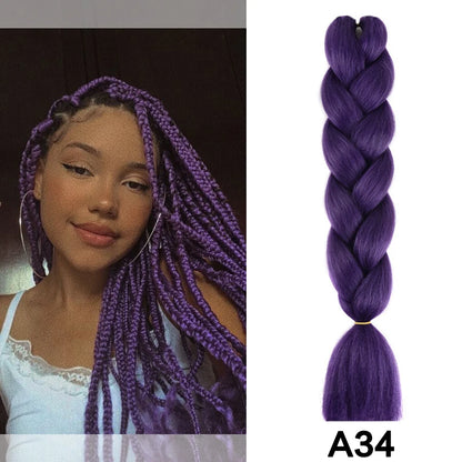 Jumbo Braiding Hair Synthetic Crochet Braids Hair Knotless Braids For Box Braids Senegales Tribal Braids Yaki Hair Extensions