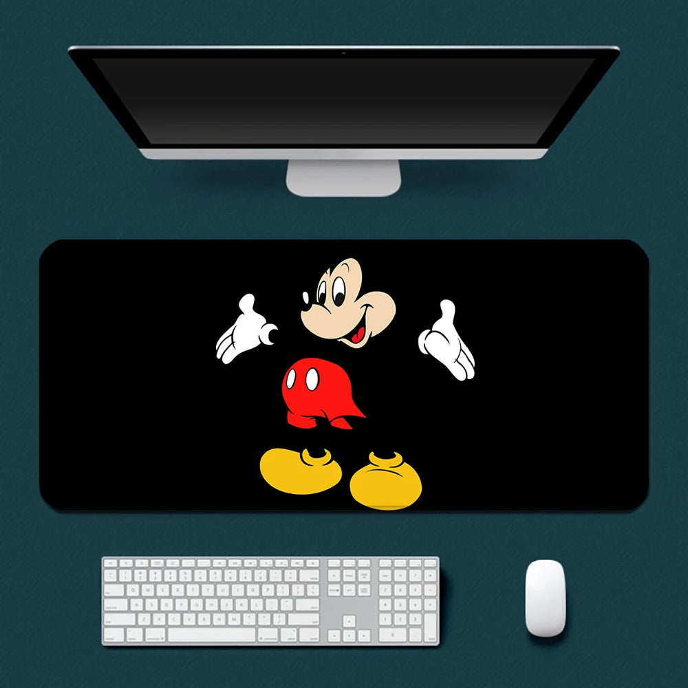 Cute Cartoon Mickey Minnie Mousepad HD Printing Computer Gamers Locking Edge Non-slip Mouse Pad XXL90x40cm Keyboard PC Desk Pad