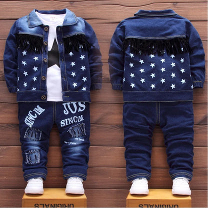 Boys Clothing Sets New Kids Cotton Suit Autumn Long - sleeved Three piece jacket+jeans+t-shirt fashion casual children Sets