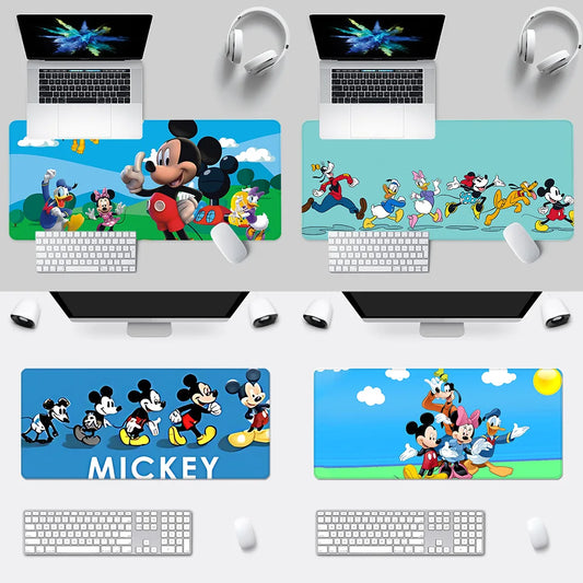 Cute Anime Mickey Minnie Mousepad HD Printing Computer Gamers Locking Edge Non-slip Mouse Pad XXL90x40cm Keyboard PC Desk Pad