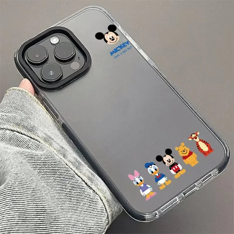 Mickeyy Minniee Mouse Donald Duck Friend Phone Case For iPhone 14 12 13 11 15 Pro Max XR XS MAX 7 8 PLUS Cartoon Cover