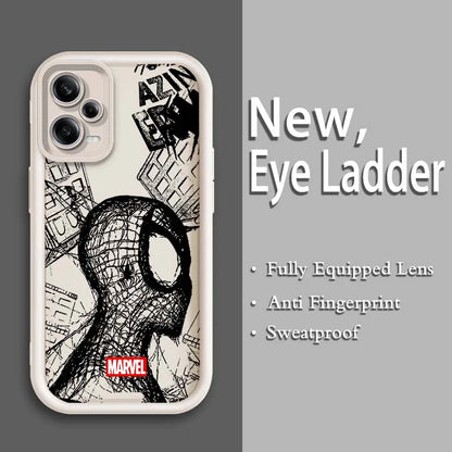 Marvel Groot Spider-Man Art For Xiaomi Redmi Note 14 13 13R 12 12R 11 11E 11T 11S Pro Plus 4G 5G Eye Ladder Soft Phone Case