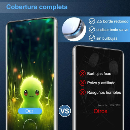 5Pcs Curved Screen Protector For Samsung Galaxy S21 S22 S23 S24 S20 Ultra 5G Tempered Glass For Samsung Note 10 20 S10 S9 Plus