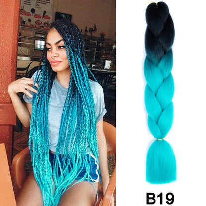 Jumbo Braiding Hair Synthetic Crochet Braids Hair Knotless Braids For Box Braids Senegales Tribal Braids Yaki Hair Extensions