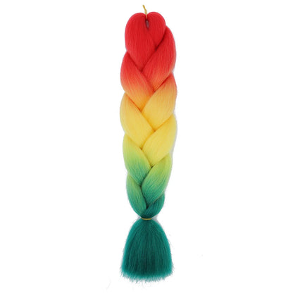 AZQUEEN 24 Inch Jumbo Braids Extensions Synthetic Braiding Hair Afro Ombre Color kanekalon Hair for Children Braid